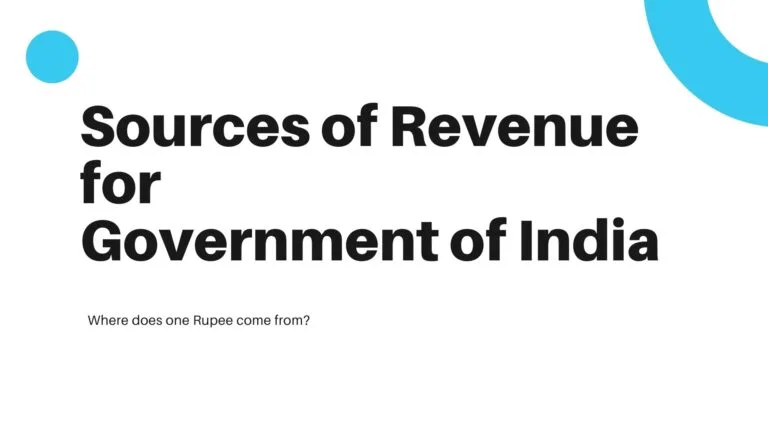 Sources of Revenue for Government of India